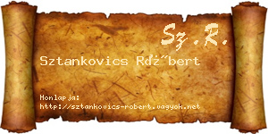 Sztankovics Róbert névjegykártya