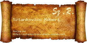 Sztankovics Róbert névjegykártya
