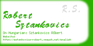 robert sztankovics business card