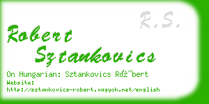 robert sztankovics business card